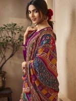 Purple Dola Jacquard Silk Designer Salwar Kameez